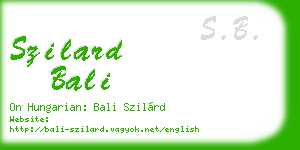 szilard bali business card