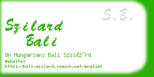 szilard bali business card